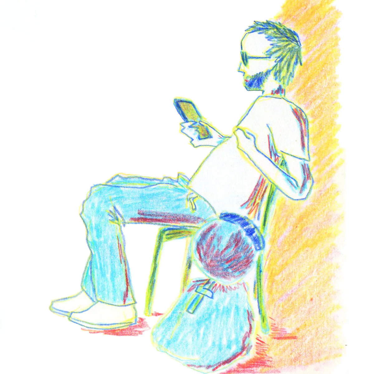 Swiss summer urban sketch